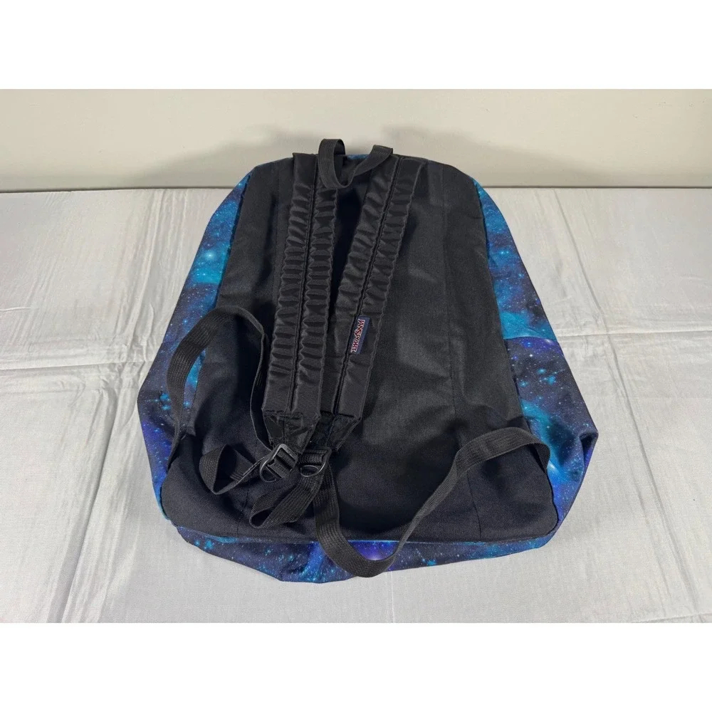 Jansport SuperBreak Backpack Blue Galaxy Star Print Laptop Sleeve School Bag
